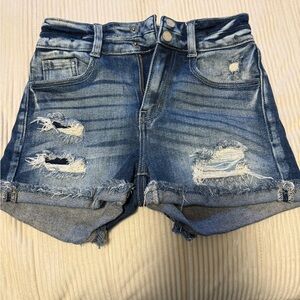 KanCan Distressed Blue Jean Shorts